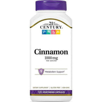 21st Century Cinnamon 1000 mg Capsules, Metabolism Support, 120 Ea