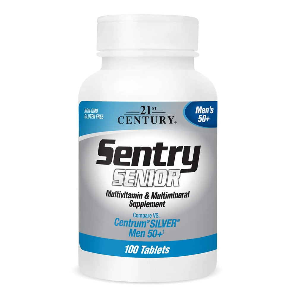 21st Century Sentry Senior Men 50 Plus Multivitamin and Multimineral Supplement Tablets, 100 Ea
