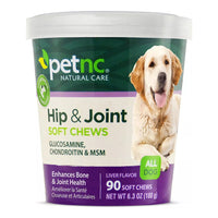 PetNC Natural Care Hip and Joint Soft Chew For Dogs, Liver Flavor, 90 Ea, 6.3 Oz