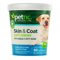 PetNC Natural Care Skin and Coat Soft Chews for Dogs, 60 Ea