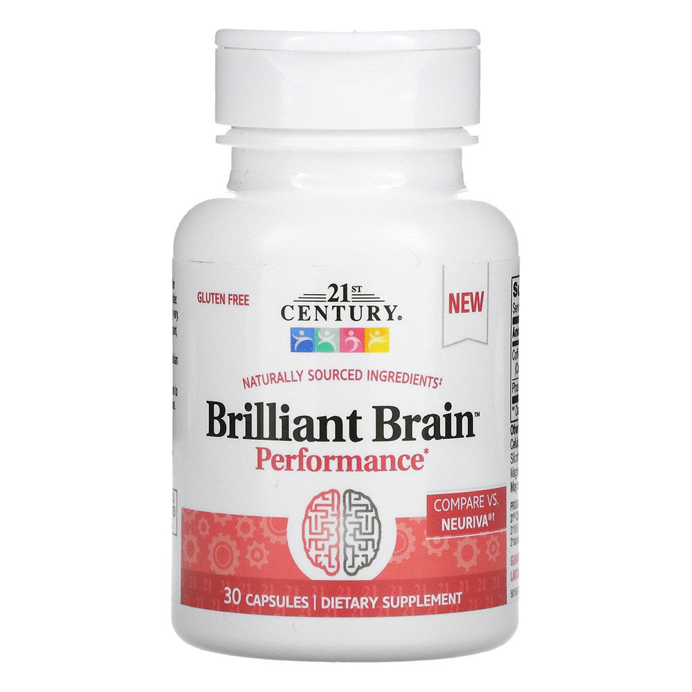 21st Century Brilliant Brain Performance Supplement Capsules, 30 Ea
