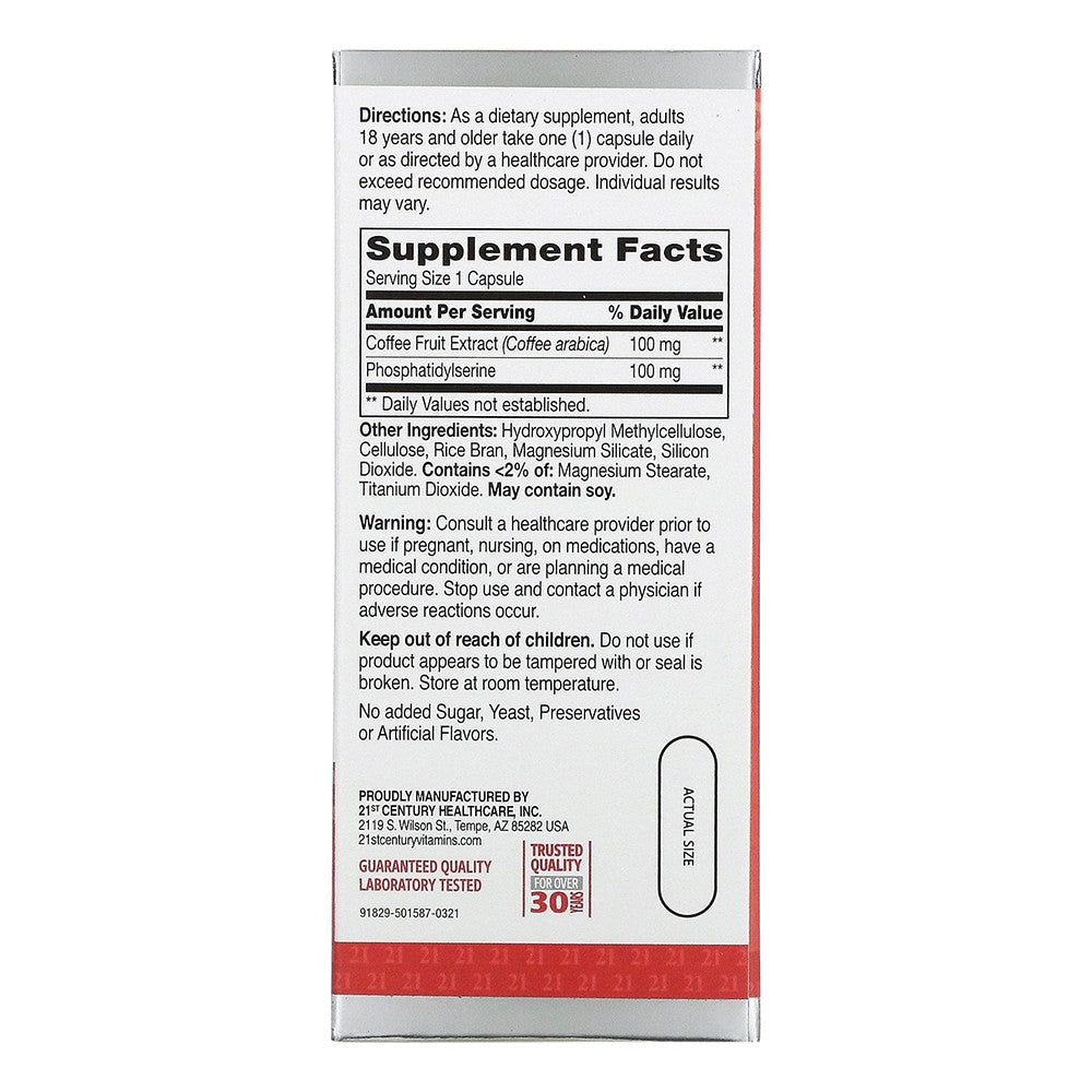21st Century Brilliant Brain Performance Supplement Capsules, 30 Ea