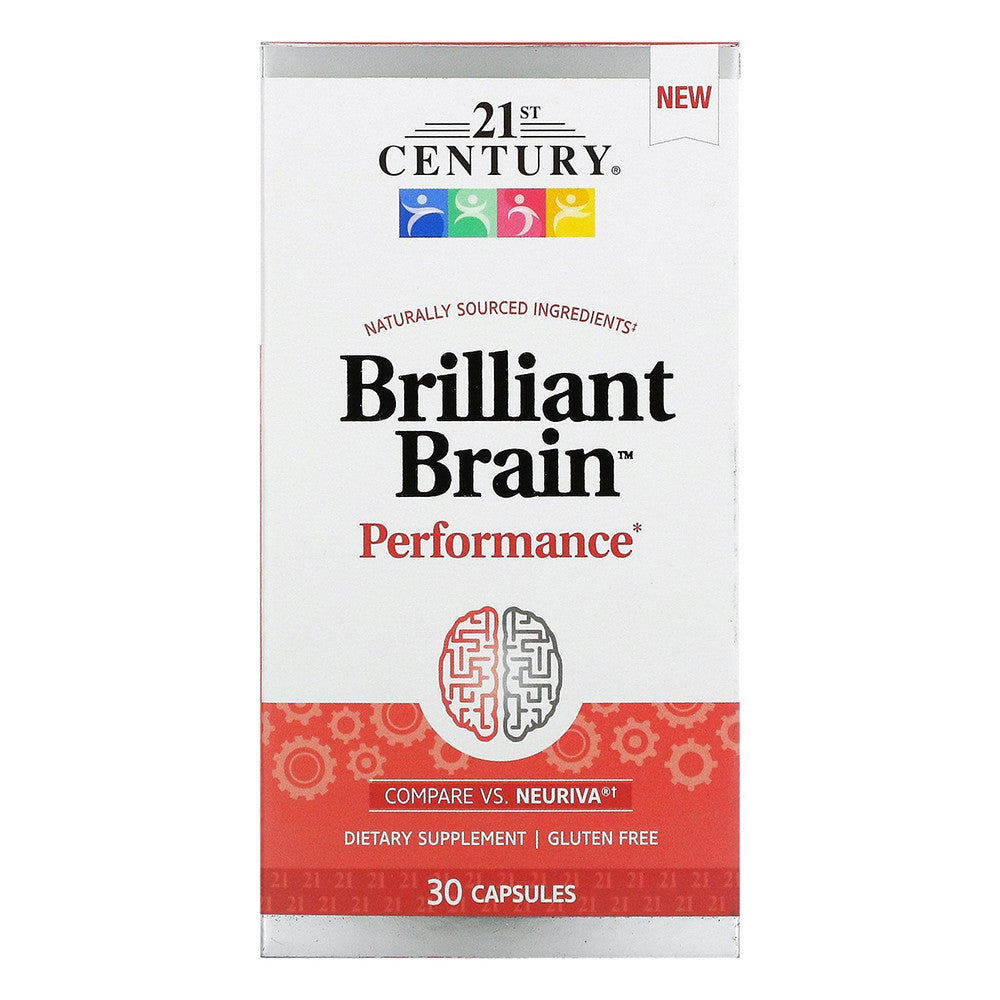 21st Century Brilliant Brain Performance Supplement Capsules, 30 Ea