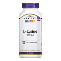 21St Century L-Lysine 1,000 Mg Tablets. 90 Ea