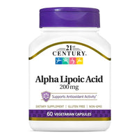 21St Century Alpha Lipoic Acid 200 Mg Supplement Capsules, 60 Ea