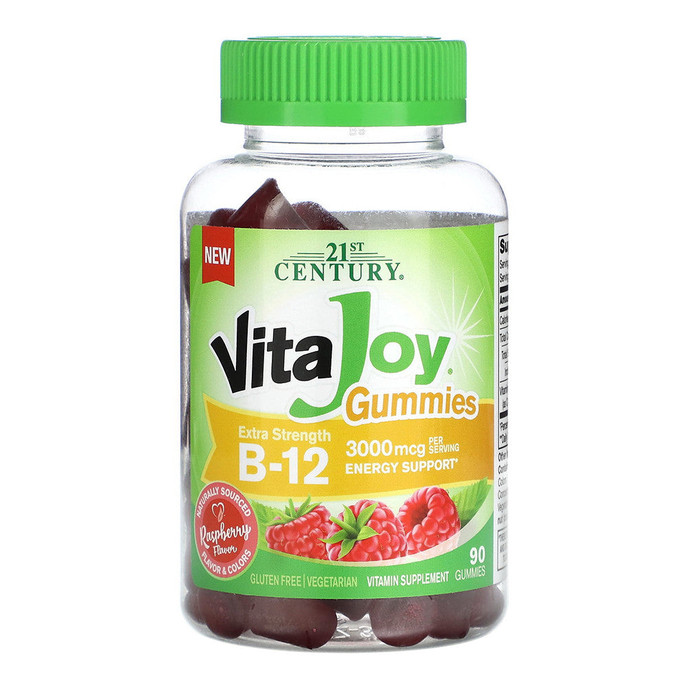 21st Century VitaJoy B-12 3000 Mcg Extra Strength Gummies, Raspberry, 90 Ea