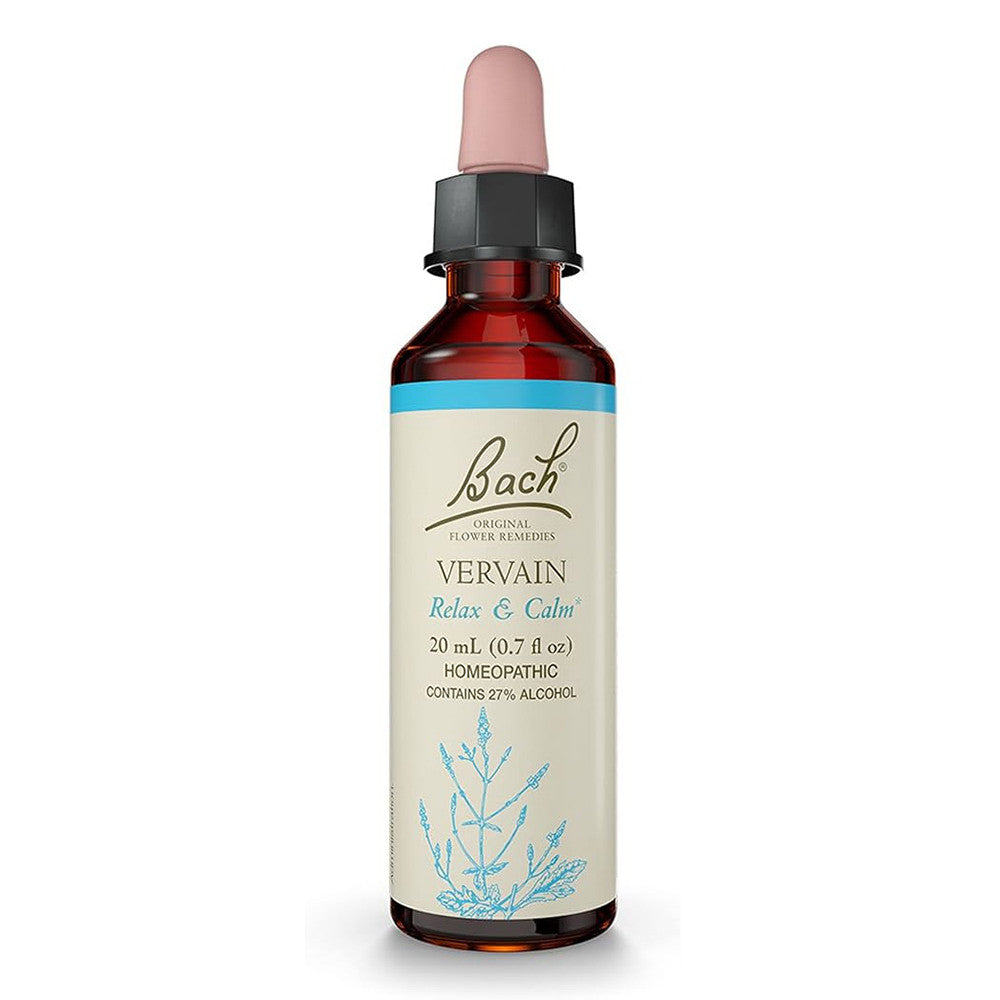 Bach Original Flower Essences For Naturally Occurring Nervous Tension, Vervain, 20 Ml