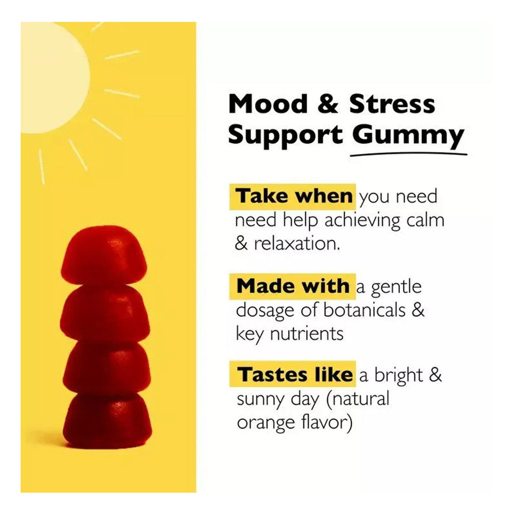 Bach Rescue Plus Mood And Stress Support Gummies Dietary Supplement, Orange, 60 Ea