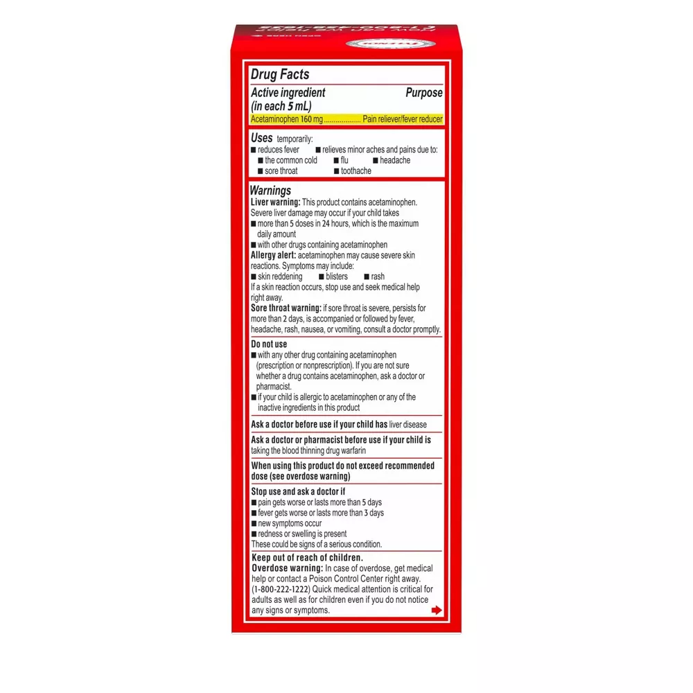 Tylenol Childrens Pain Reliever And Fever Reducer, Cherry Flavor, 4 Oz