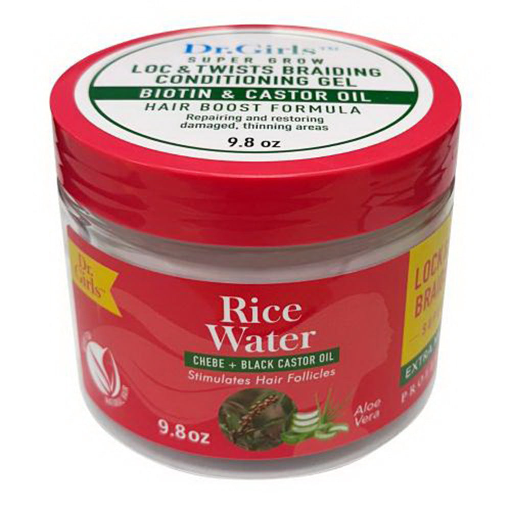 Dr Girls Loc and Twists Braiding Conditioning Gel Chebe and Black Castor Oil 9.8Oz (290g)