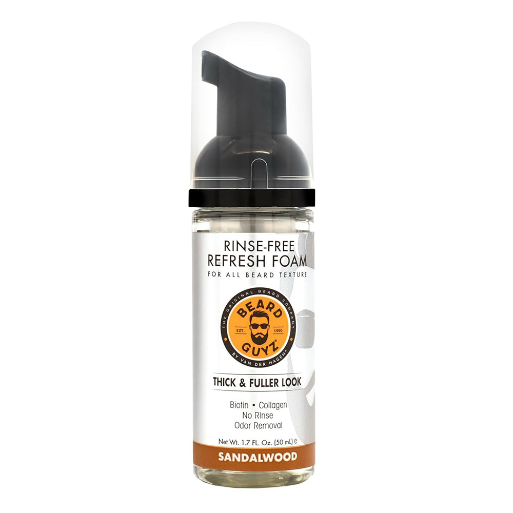 Beard Guyz Refresh Foaming Beard Cleanser Gentle Beard Wash 1.7Oz (50ml)