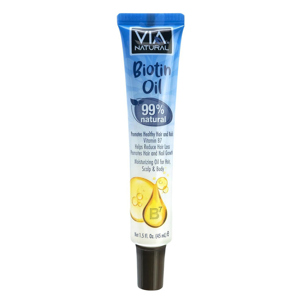 Via Natural Biotin Oil for Hair Scalp and Body 1.5Oz (45ml)
