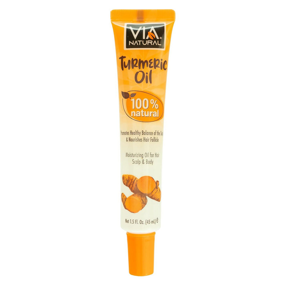 Via Natural Turmeric Oil for Hair Scalp and Body 1.5Oz (45ml)