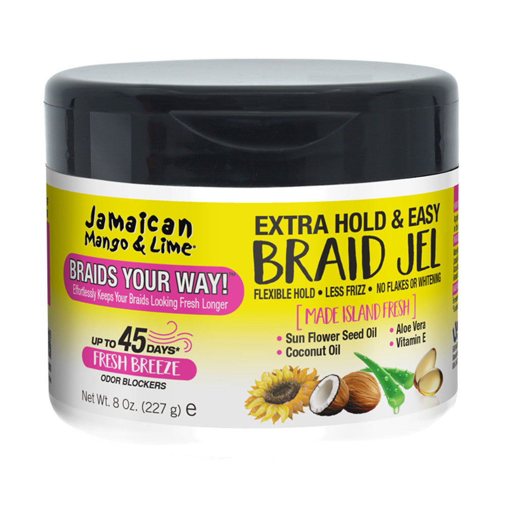 Jamaican Mango and Lime Extra Hold and Easy Braid Jel, 8 Oz