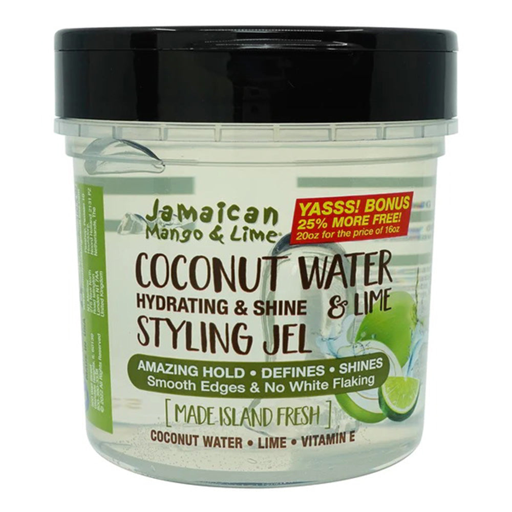 Jamaican Mango and Lime Style Gel with Coconut Water for Amazing Hold and Shine 20Oz (567g)