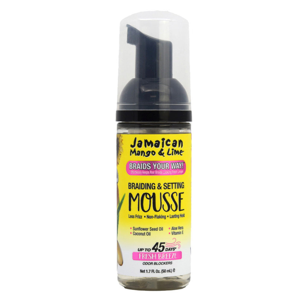 Jamaican Mango and Lime Braiding and Setting Mousse Lasting Hold and Frizz Control 1.7Oz (50ml)
