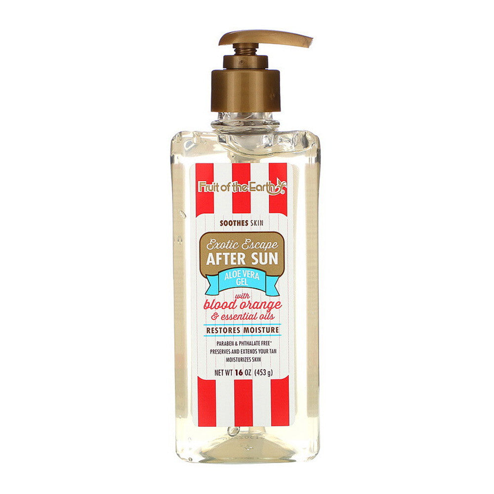 Fruit of the Earth Exotic Escape After Sun Aloe Vera Gel with Blood Orange, 16 Oz