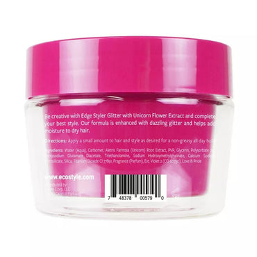Eco Styler Glitter Pomade Strong Hold Edge Styler Gel, 3 Oz