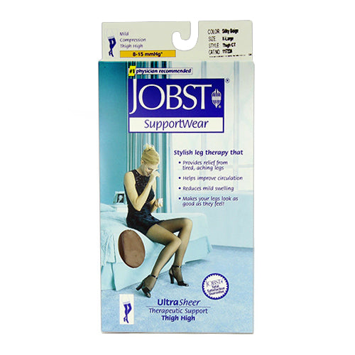 Jobst Ultrasheer Thigh Highs Stockings, 8-15 Mmhg Compression, Silky Beige, Size: X-Large - 1 Each