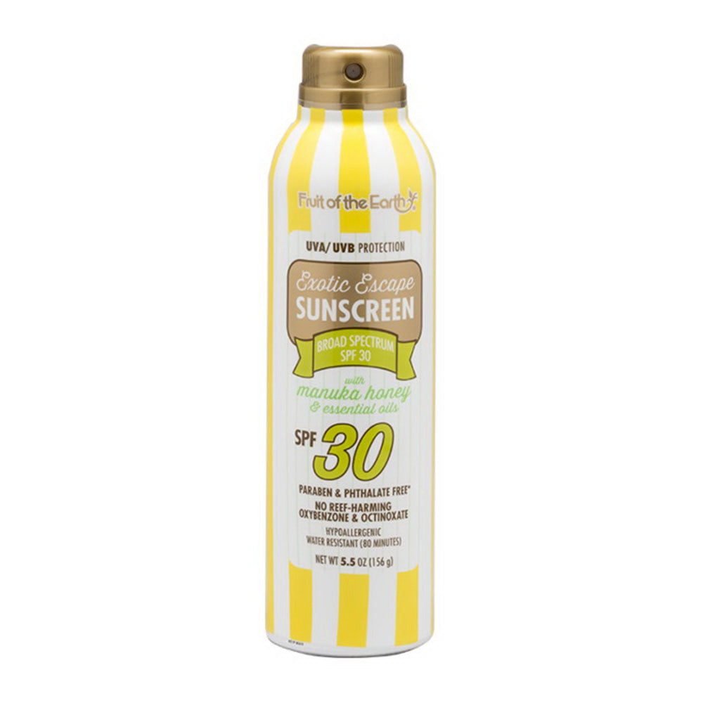 Fruit of the Earth Exotic Escape SPF 30 Sunscreen with Manuka Honey, 5.5 Oz