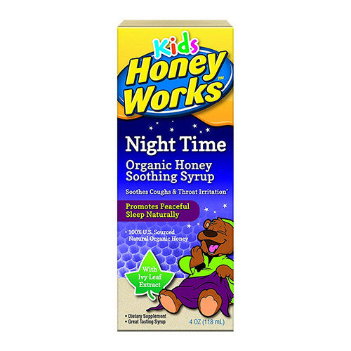 Honeyworks Kids Honey with Ivy Leaf Soothing Syrup Nighttime Liquid, 4 Oz