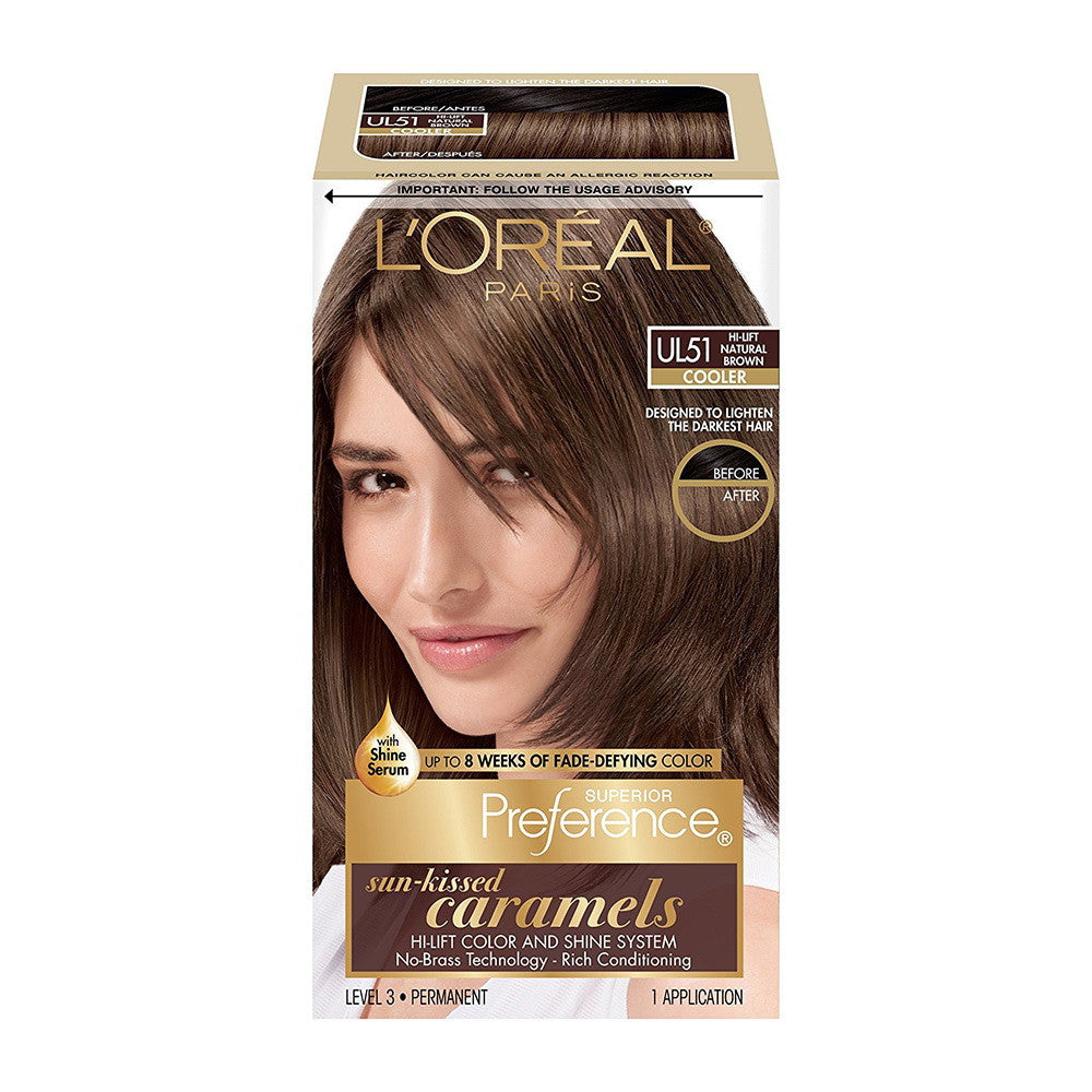 L'Oreal Paris Superior Preference UL51 Hi-Lift Natural Brown Cooler Hair Color, 1 Ea