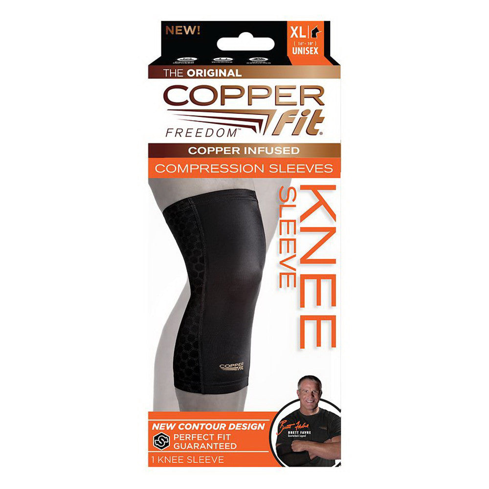 Copper Fit Freedom Size Extra Large Copper Infused Compression Knee Sleeve, 1 Ea
