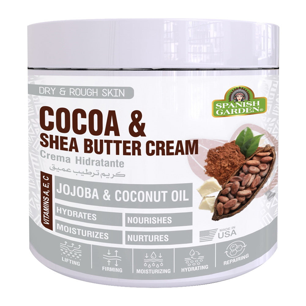 Spanish Garden Cocoa and Shea Butter Cream with Vitamins A E and C 16Oz