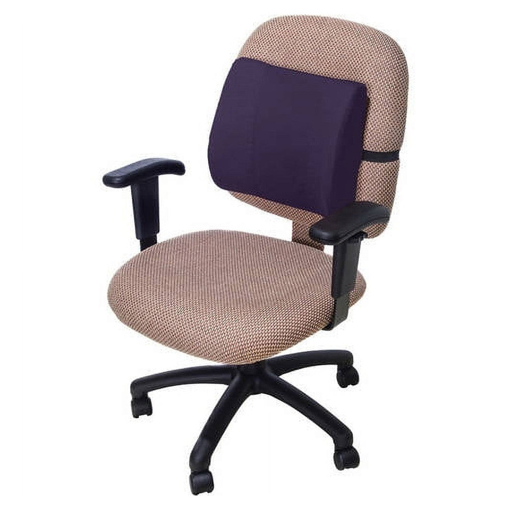 Essential Medical Supply Lumbar Back Support Cushion with Strap, Navy Color, 1 Ea