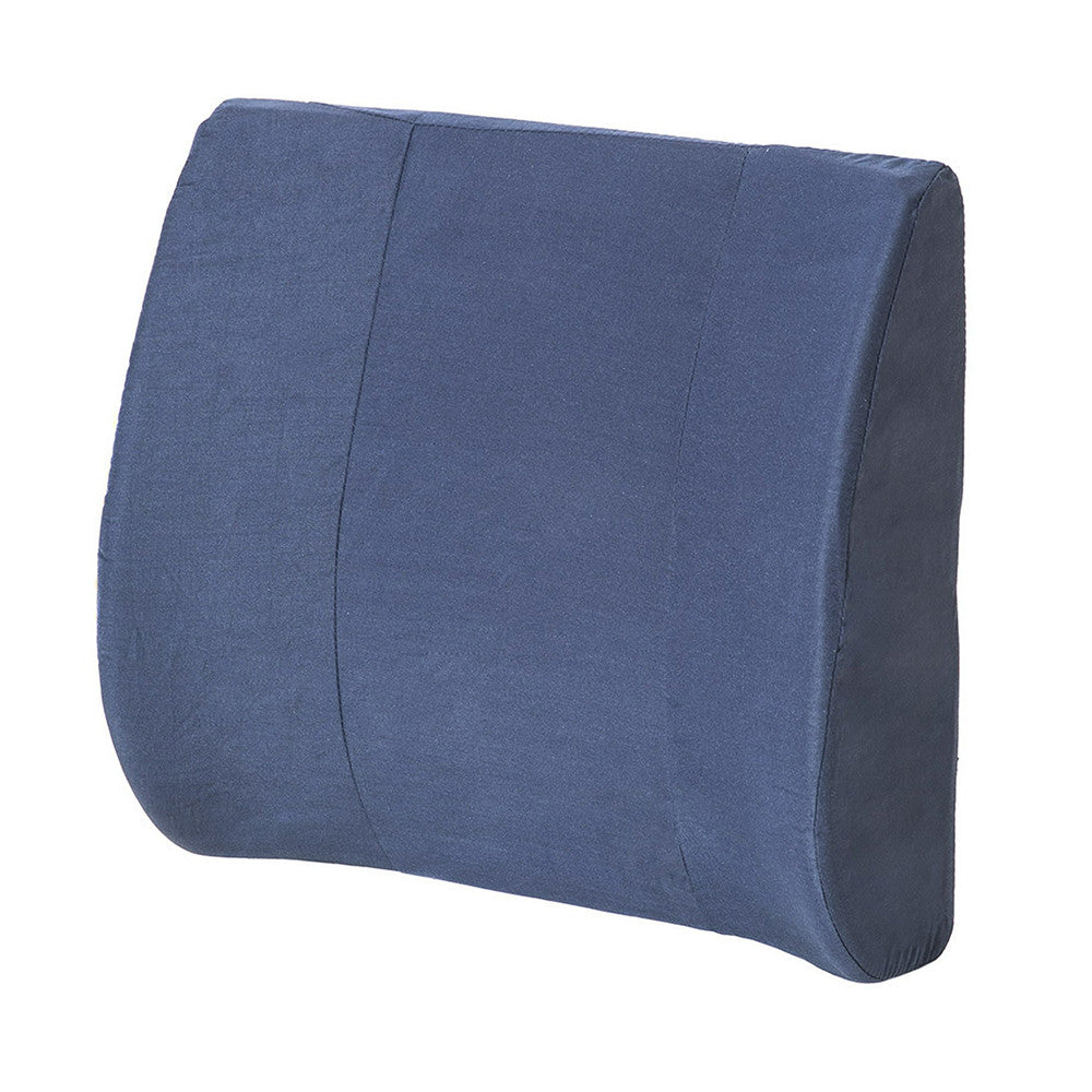 Essential Medical Supply Lumbar Back Support Cushion with Strap, Navy Color, 1 Ea