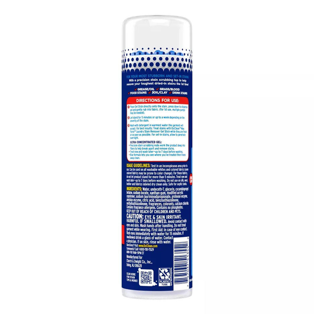 OxiClean Max Force Laundry Gel Stain Remover Stick, 6.2 Oz