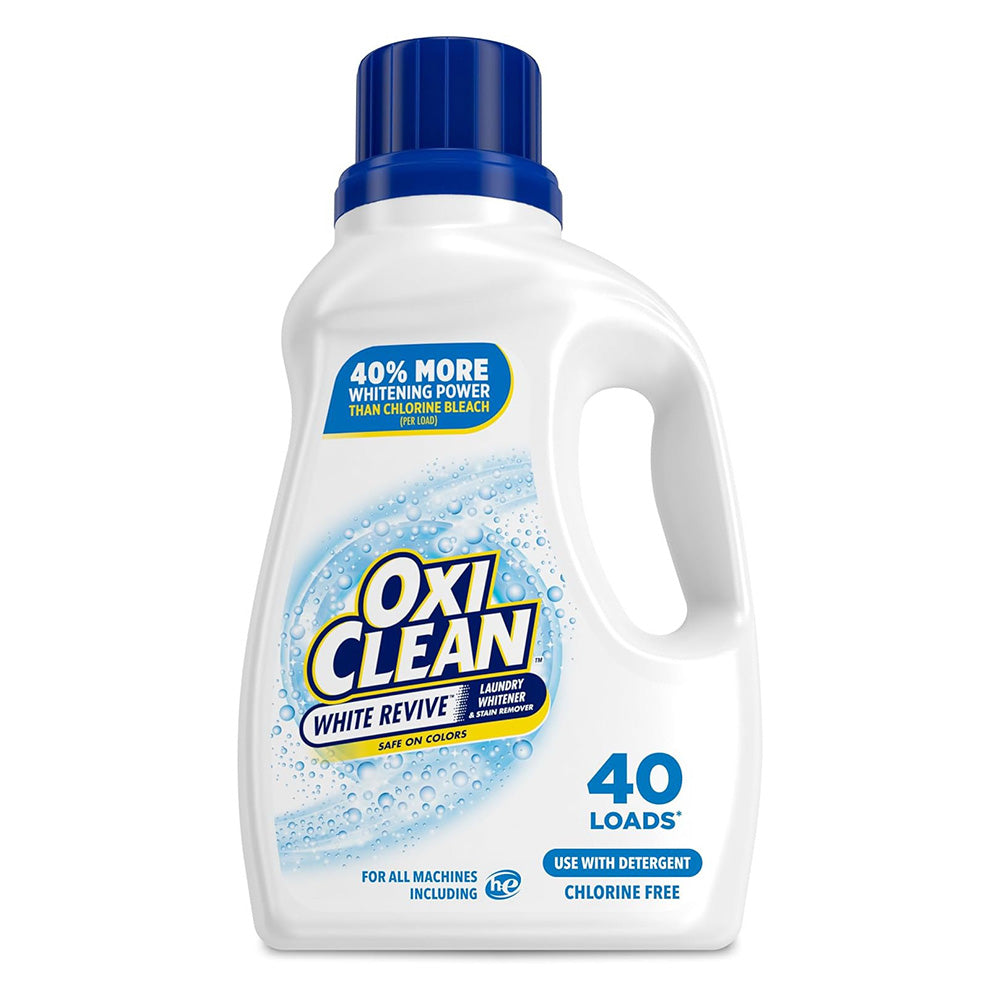 OxiClean White Revive Laundry Whitener and Stain Remover Chlorine Free Liquid 50Oz (1478ml)