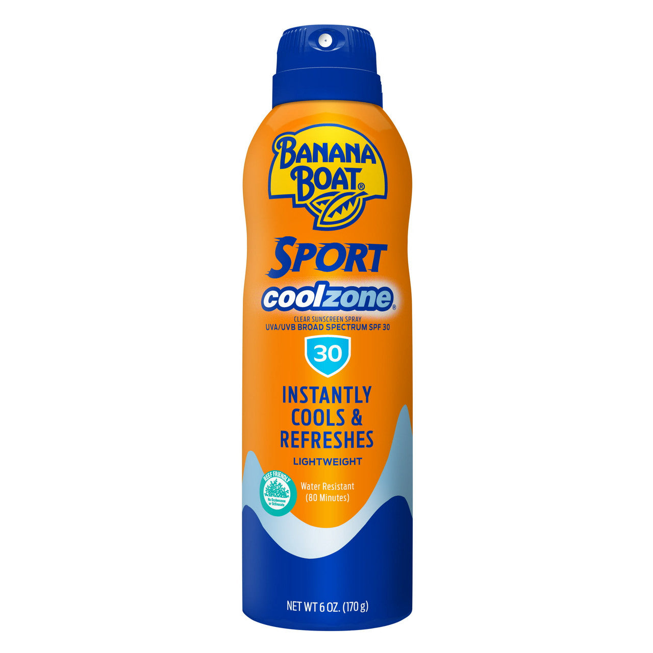 Banana Boat sport performance cool zone continuous spray with SPF 30, 6 oz