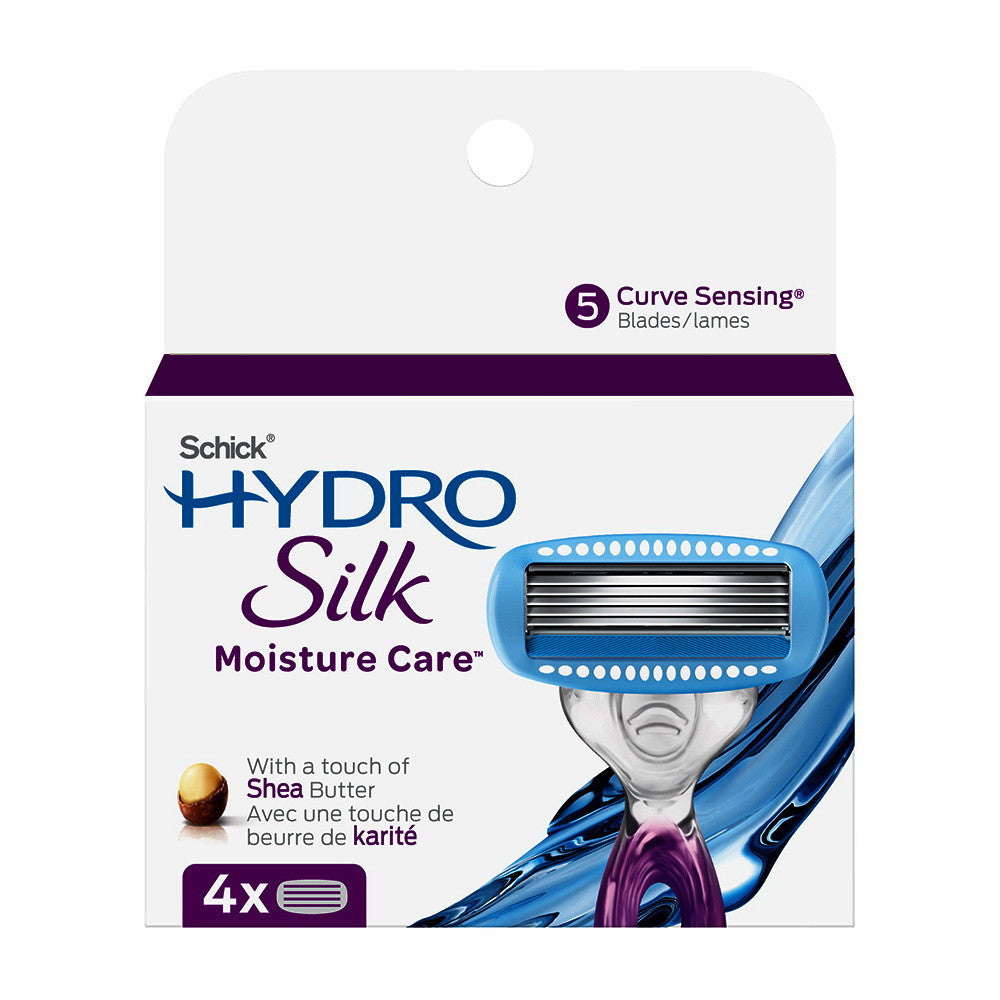 Schick Hydro Silk Razor Cartridges Refill for Women, 4 Ea