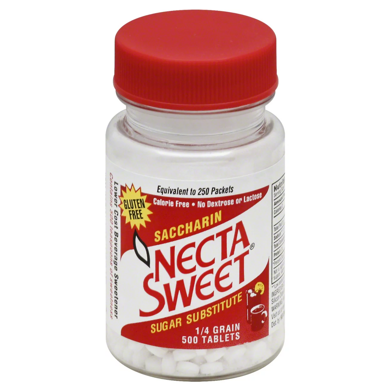 Necta Sweet Saccharin Sugar Substitute 0.25 Grain Tablets, 500 Each