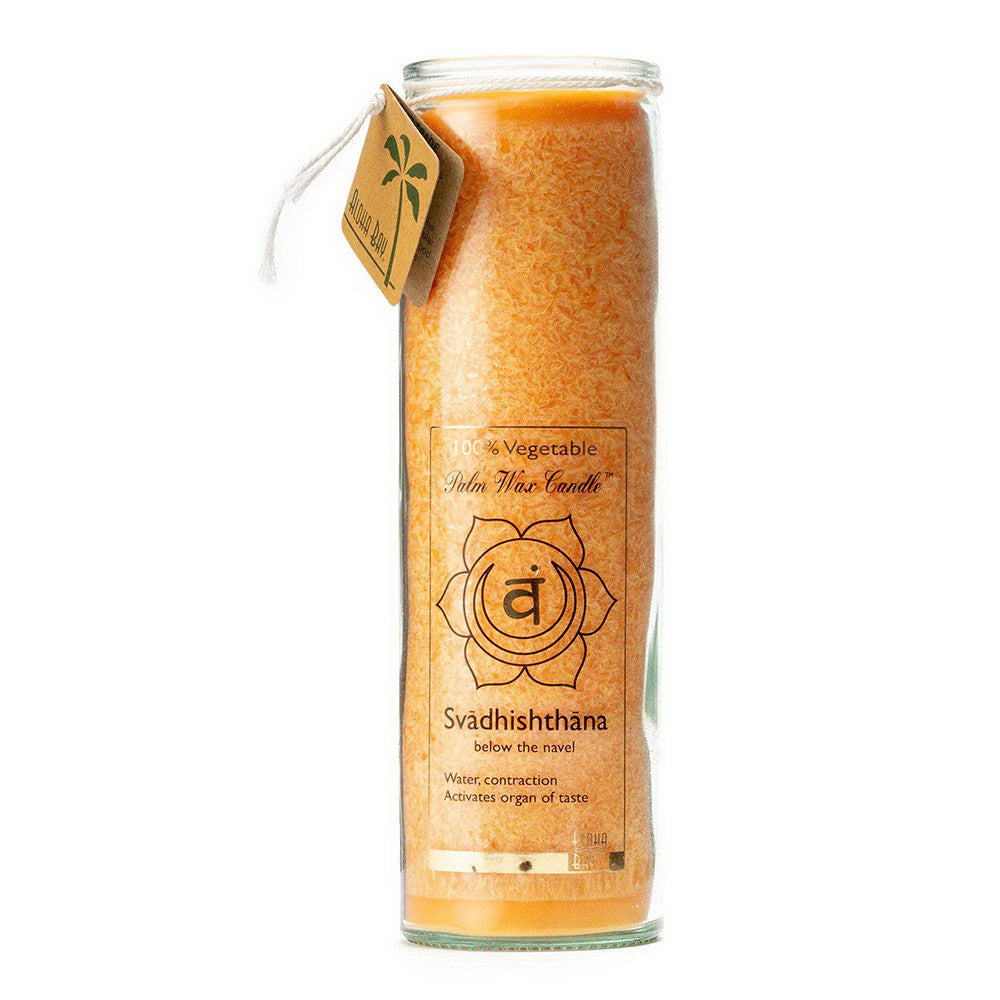 Aloha Bay Unscented 8 Inches Chakra Svadhishthana Orange Candle Jar, 16 Oz, 3 Pack