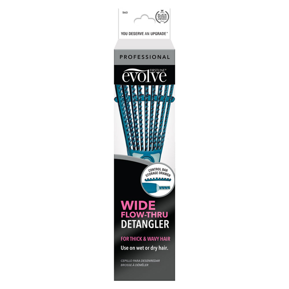 Evolve Wide Flow Thru Detangler Comb for Thick and Wavy Hair 1Ea