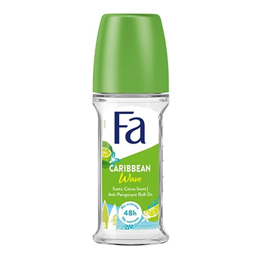 Fa Deodorant 24 Hour Roll On Caribbean Wave, 1.7 Oz