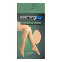 Loving Comfort Sheer Knee High Stockings 20 to 30Mmhg Closed Toe Women Beige Extra Large, 1 Pair