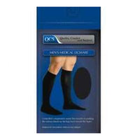 Loving Comfort Dress Mens Medical Socks Knee High 10 to 15Mmhg Closed Toe Black, Large, 1 Pair