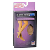 Loving Comfort Thigh High Support Stockings 15 to 20mm Closed Toe Beige, Medium, 1 Pair