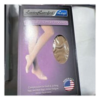 Loving Comfort Anti-Embolism Thigh Highs 15 to 20Mmhg Closed Toe Beige Large, 1 Pair