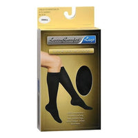 Loving Comfort Support Knee High Socks 8 to 15mm Closed Toe Womens Black, Small, 1 Pair