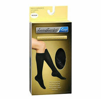 Loving Comfort Support Knee High Socks 8 to 15mm Closed Toe Womens Black, Medium, 1 Pair