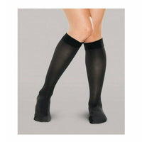 Loving Comfort Support Knee High Socks 8 to 15mm Closed Toe Womens Black, Medium, 1 Pair