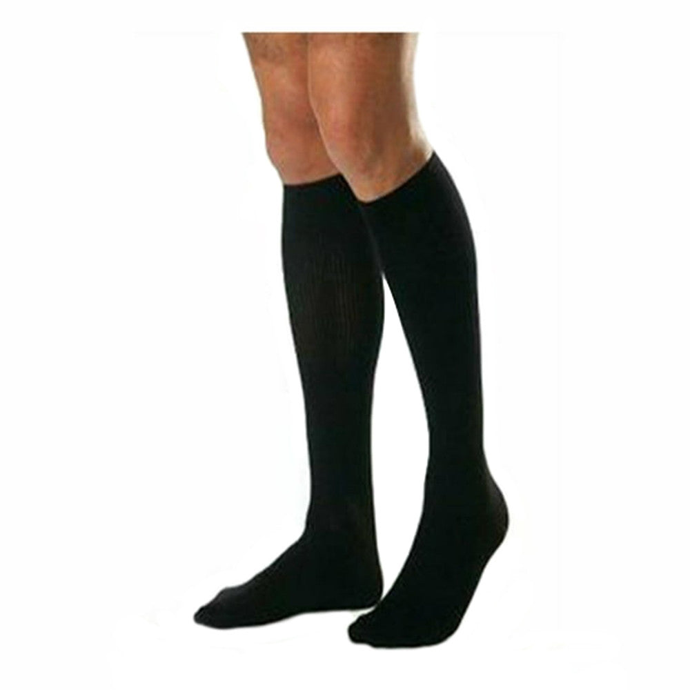 Loving Comfort Support Knee High Socks 8 to 15mm Closed Toe Womens Black, Medium, 1 Pair
