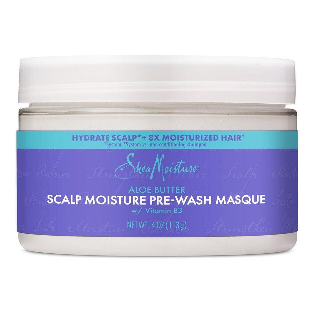 Shea Moisture Scalp Moisture Pre Wash Hair Mask with Vitamin B3 and Aloe Butter, 4 Oz
