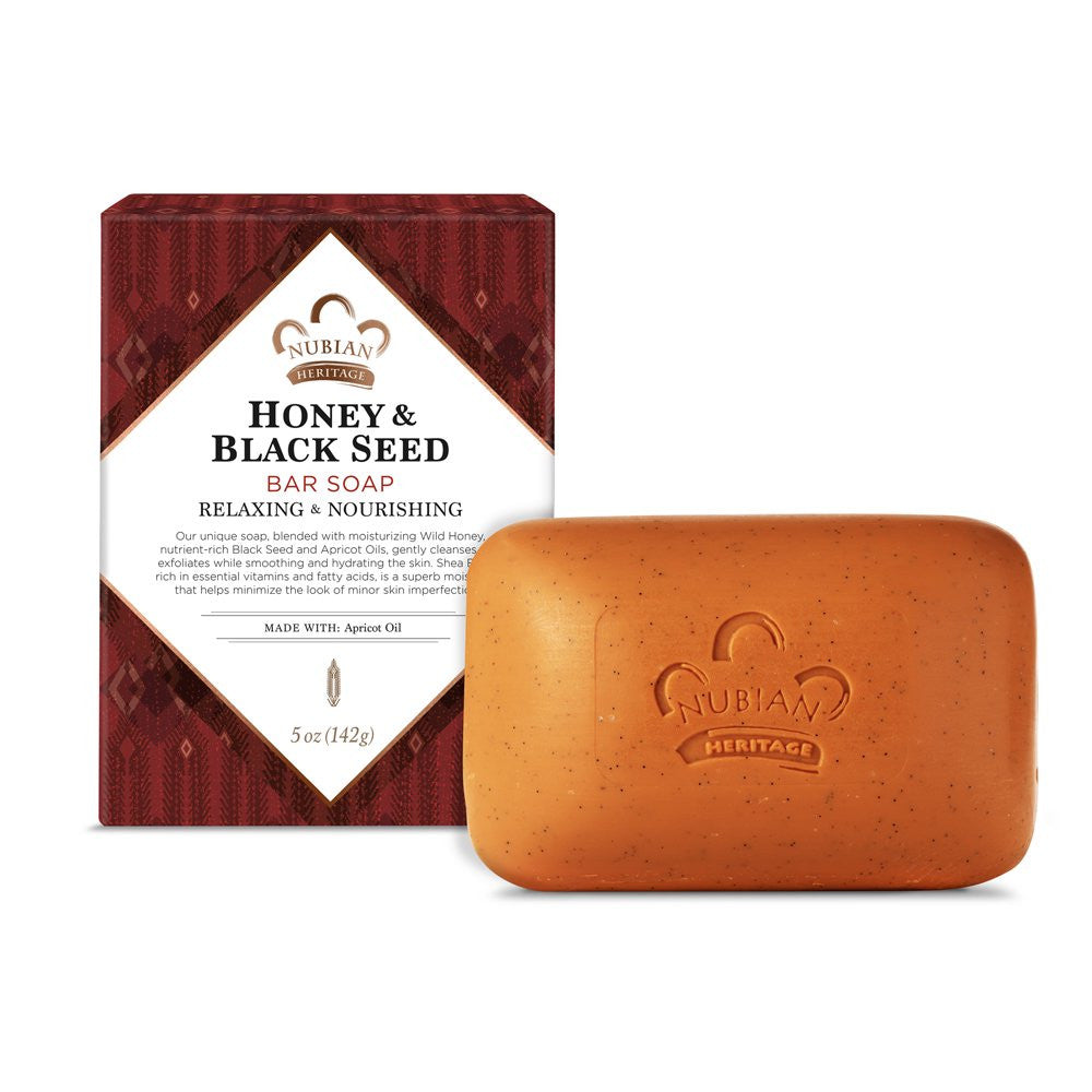Nubian Heritage Soap Bar, Honey and Black Seed, 5 Oz