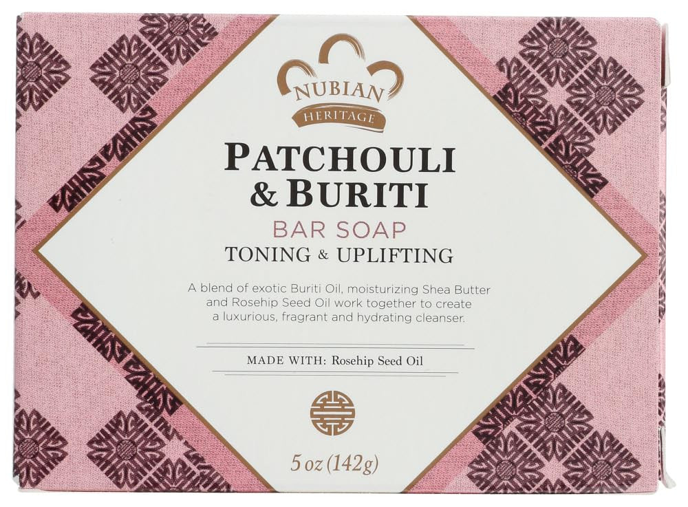 Nubian Heritage Patchouli And Buriti Bar Soap, 5 Oz