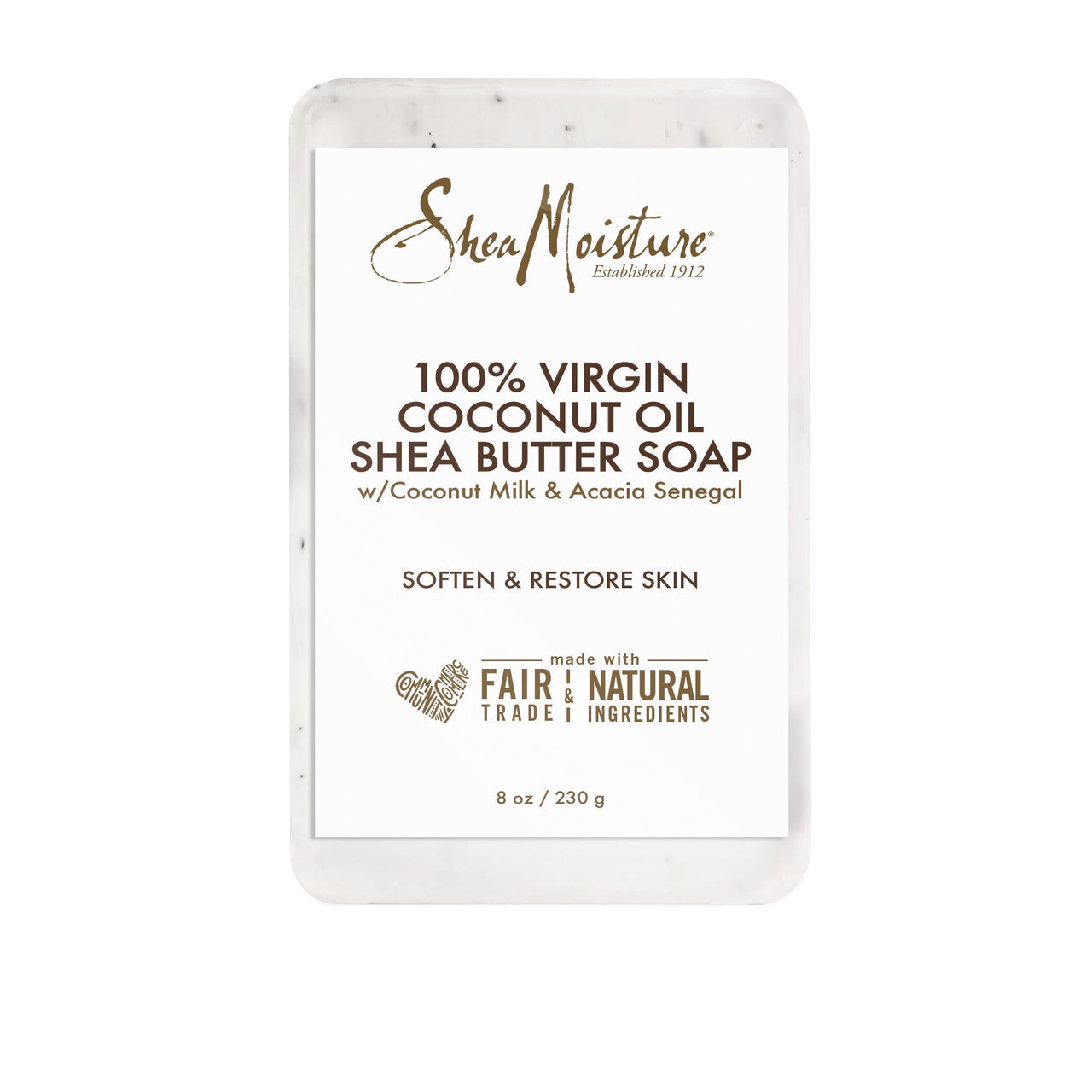 Shea Moisture 100% Virgin Coconut Oil Shea Butter Body Soap, 8 Oz